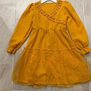 Charming Yellow Kids Dress